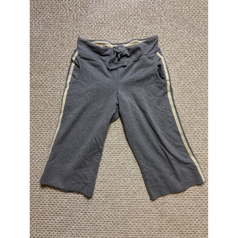 Women's Gray Capris with Side Stripe
